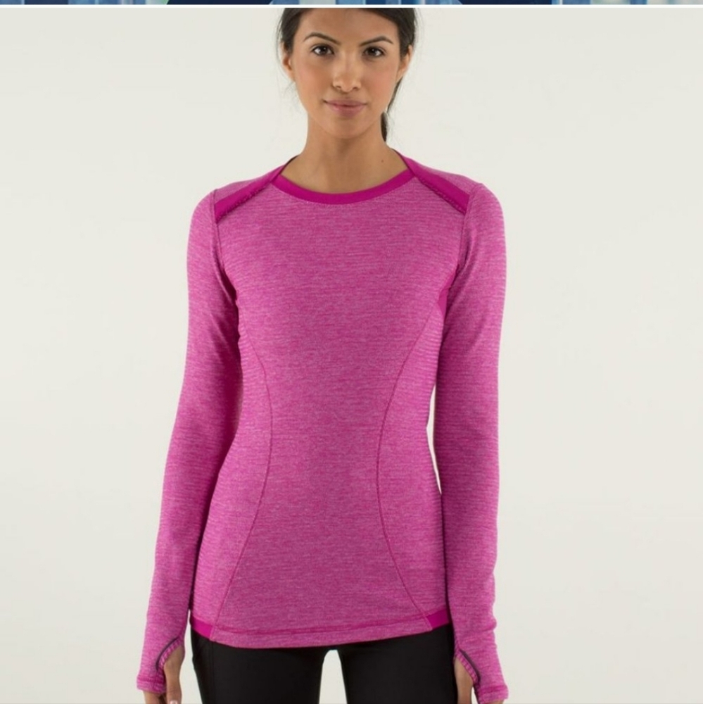Lululemon Pink Long Sleeve Athletic Top Size 10 - Picture 2 of 5